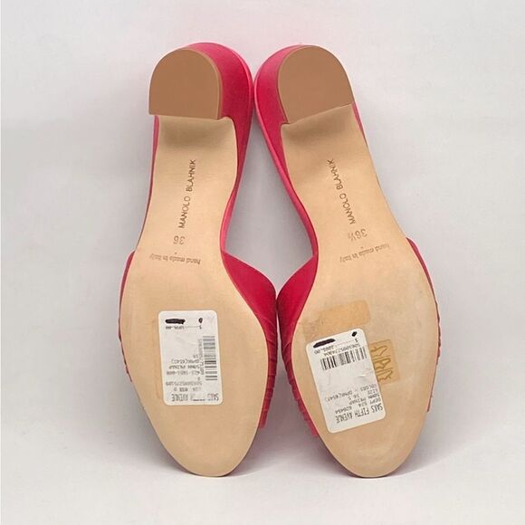 Manolo Blahnik Prinap 50MM Satin Mules - Picture 14 of 15